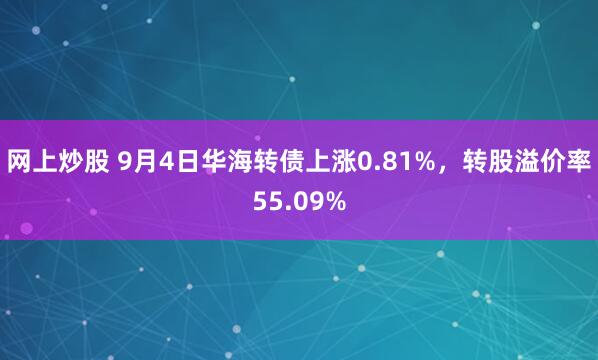 网上炒股 9月4日华海转债上涨0.81%，转股溢价率55.09%